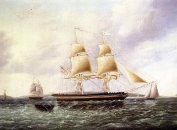 James E Buttersworth : American Brig off New York